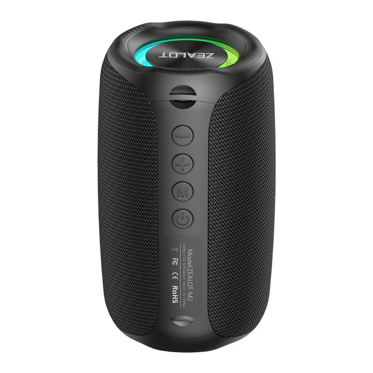 Zealot M2 8W Portable Outdoor RGB Bluetooth Speaker, without Microphone(Black) - Desktop Speaker by ZEALOT | Online Shopping UK | buy2fix