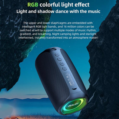 Zealot M2 8W Portable Outdoor RGB Bluetooth Speaker, without Microphone(Camouflage) - Desktop Speaker by ZEALOT | Online Shopping UK | buy2fix