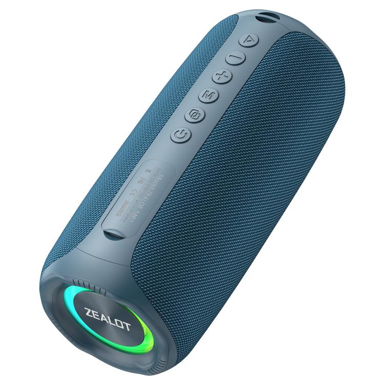 Zealot MP2 20W Portable Outdoor RGB Bluetooth Speaker(Blue) - Desktop Speaker by ZEALOT | Online Shopping UK | buy2fix