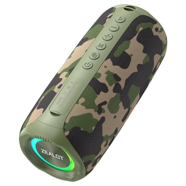 Zealot MP2 20W Portable Outdoor RGB Bluetooth Speaker(Camouflage) - Desktop Speaker by ZEALOT | Online Shopping UK | buy2fix