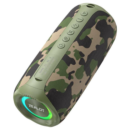 Zealot MP2 20W Portable Outdoor RGB Bluetooth Speaker(Camouflage) - Desktop Speaker by ZEALOT | Online Shopping UK | buy2fix