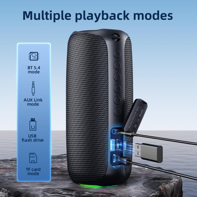 Zealot MP2 20W Portable Outdoor RGB Bluetooth Speaker(Blue) - Desktop Speaker by ZEALOT | Online Shopping UK | buy2fix