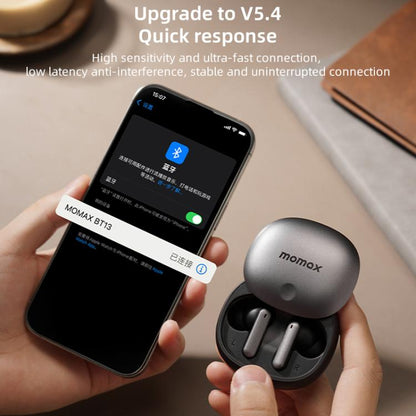 MOMAX 1-Vibe Lite True Wireless Noise Cancelling BT5.4 Earphones(Gold) - TWS Earphone by MOMAX | Online Shopping UK | buy2fix