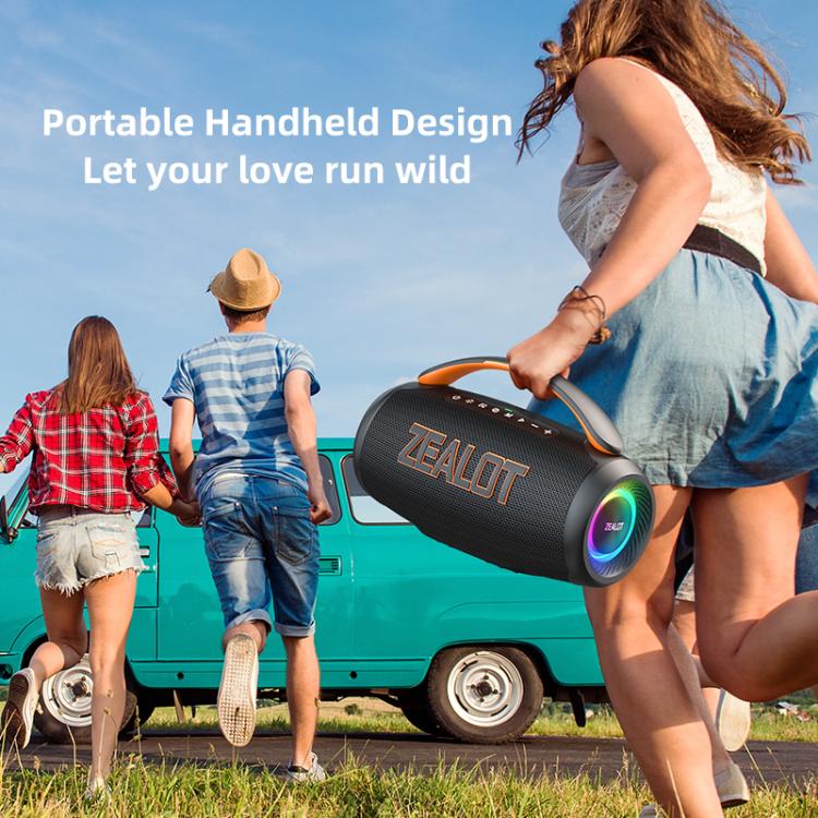 Zealot P12 60W Portable Handheld Outdoor RGB Bluetooth Speaker(Blue) - Desktop Speaker by ZEALOT | Online Shopping UK | buy2fix