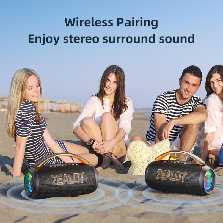 Zealot P12 60W Portable Handheld Outdoor RGB Bluetooth Speaker(Black) - Desktop Speaker by ZEALOT | Online Shopping UK | buy2fix
