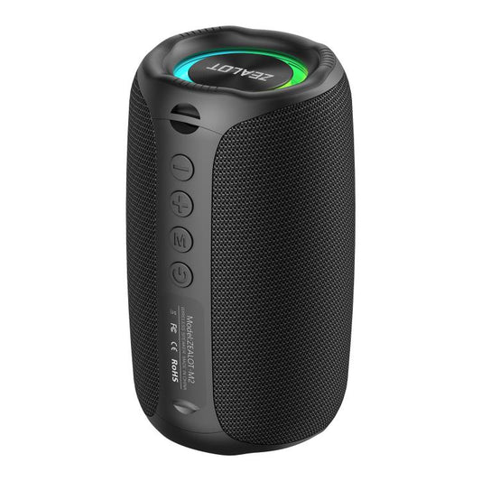 Zealot M2 8W Portable Outdoor RGB Bluetooth Speaker, Type:with 1pc Microphone(Black) - Desktop Speaker by ZEALOT | Online Shopping UK | buy2fix