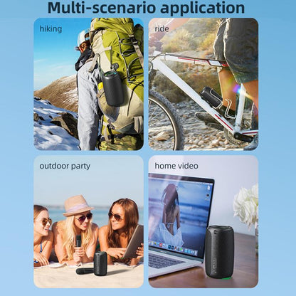 Zealot M2 8W Portable Outdoor RGB Bluetooth Speaker, Type:with 1pc Microphone(Black) - Desktop Speaker by ZEALOT | Online Shopping UK | buy2fix