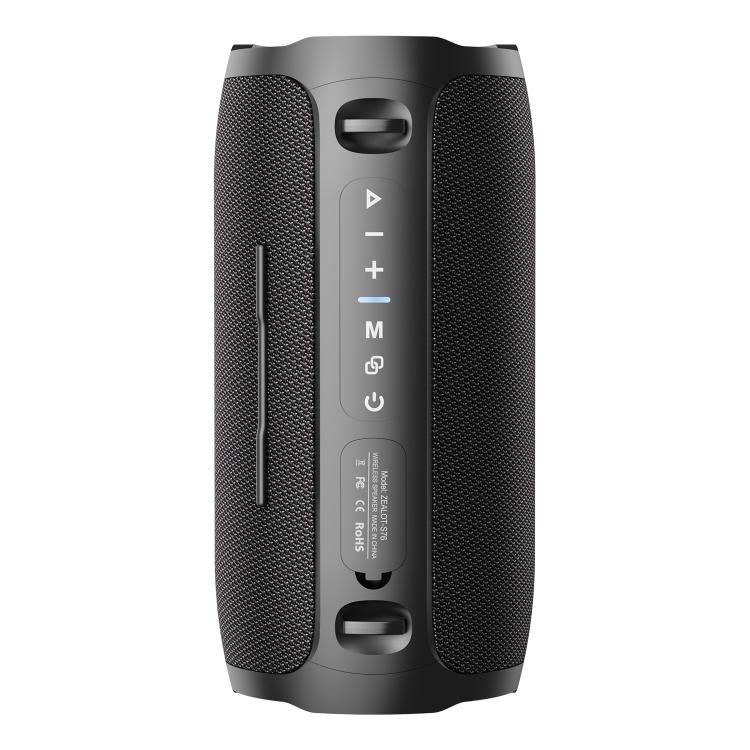 Zealot S76 50W Portable Outdoor RGB Bluetooth Speaker, Type:with 1pc Microphone(Black) - Desktop Speaker by ZEALOT | Online Shopping UK | buy2fix