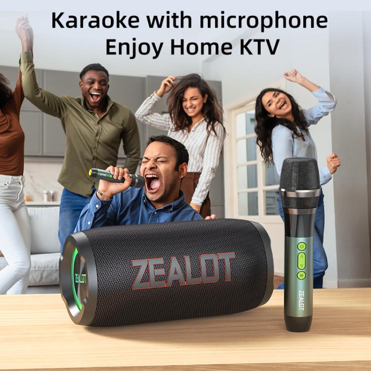 Zealot S76 50W Portable Outdoor RGB Bluetooth Speaker, Type:without Microphone(Black) - Desktop Speaker by ZEALOT | Online Shopping UK | buy2fix
