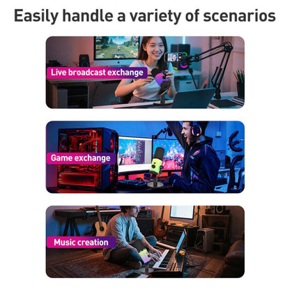 XTUGA ZX-777 XLR / USB-C Dynamic Microphone RGB Light Noise Reduction for Live, Model:Long Arm Bracket(Black) - Microphone by XTUGA | Online Shopping UK | buy2fix