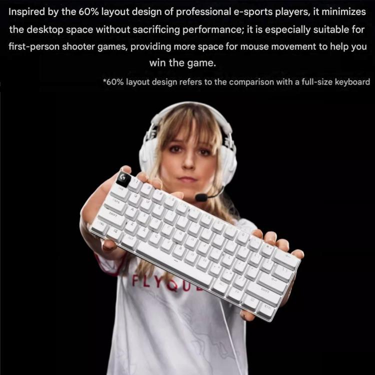 Logitech G PRO X 60 LIGHTSPEED Wireless Gaming Keyboard, GX-L Optical Switches(White) - Wireless Keyboard by Logitech | Online Shopping UK | buy2fix