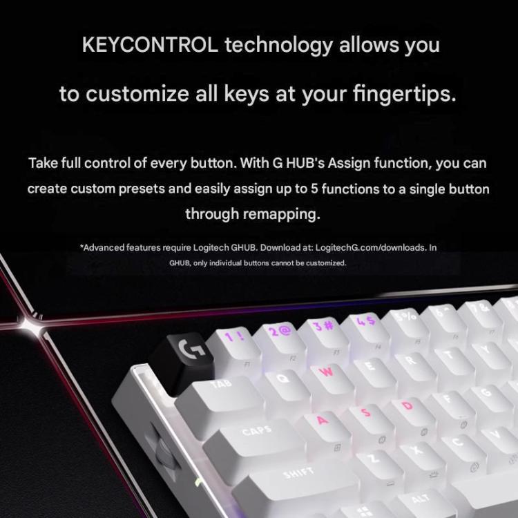 Logitech G PRO X 60 LIGHTSPEED Wireless Gaming Keyboard, GX-T Optical Switches(Pink) - Wireless Keyboard by Logitech | Online Shopping UK | buy2fix