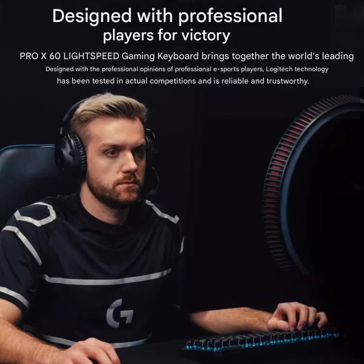 Logitech G PRO X 60 LIGHTSPEED Wireless Gaming Keyboard, GX-T Optical Switches(Black) - Wireless Keyboard by Logitech | Online Shopping UK | buy2fix