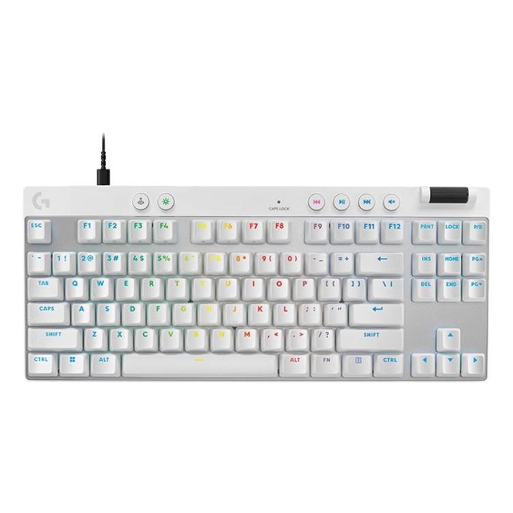Logitech G PRO X TKL RAPID Magnetic Switches Wireless Gaming Keyboard(White) - Wireless Keyboard by Logitech | Online Shopping UK | buy2fix