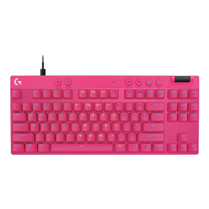 Logitech G PRO X TKL RAPID Magnetic Switches Wireless Gaming Keyboard(Pink) - Wireless Keyboard by Logitech | Online Shopping UK | buy2fix