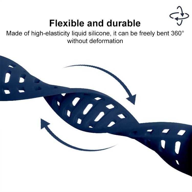 For Apple Watch 46mm / 49mm / 45mm / 44mm Shark Texture Holes Silicone Watch Band(Stone) - Watch Bands by buy2fix | Online Shopping UK | buy2fix