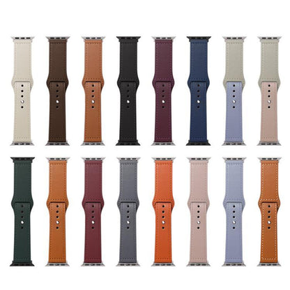 22mm xDfind Rivet Buckle Genuine Leather Watch Band(Dark Brown) - 22mm Bands by xDfind | Online Shopping UK | buy2fix