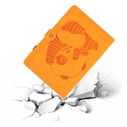 For iPad Air 2022 / 2020 10.9 Panda Embossing Pattern Horizontal Flip PU Leather Case with Holder & Card Slot & Anti-skid Strip(Khaki) - iPad Air (2022) / (2020) 10.9 Cases by buy2fix | Online Shopping UK | buy2fix