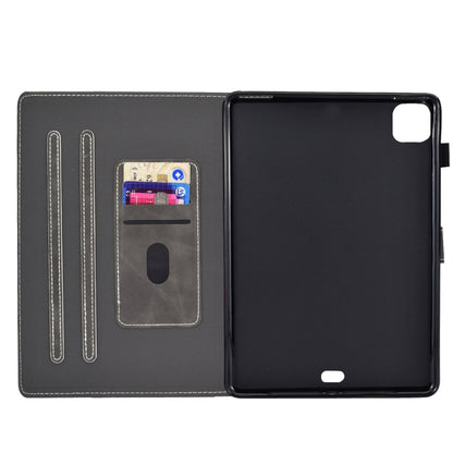 For iPad Air 2022 / 2020 10.9 Panda Embossing Pattern Horizontal Flip PU Leather Case with Holder & Card Slot & Anti-skid Strip(Grey) - iPad Air (2022) / (2020) 10.9 Cases by buy2fix | Online Shopping UK | buy2fix