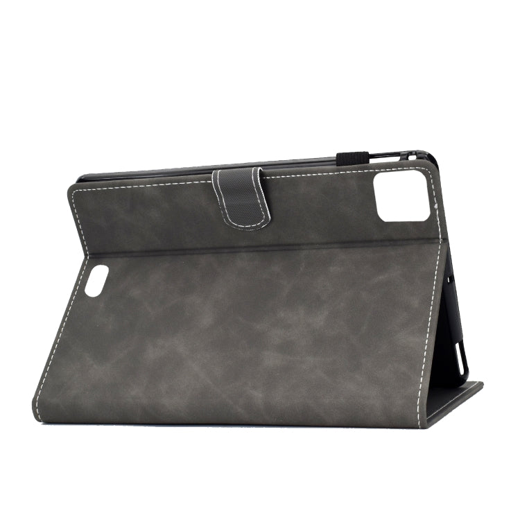 For iPad Air 2022 / 2020 10.9 Panda Embossing Pattern Horizontal Flip PU Leather Case with Holder & Card Slot & Anti-skid Strip(Grey) - iPad Air (2022) / (2020) 10.9 Cases by buy2fix | Online Shopping UK | buy2fix