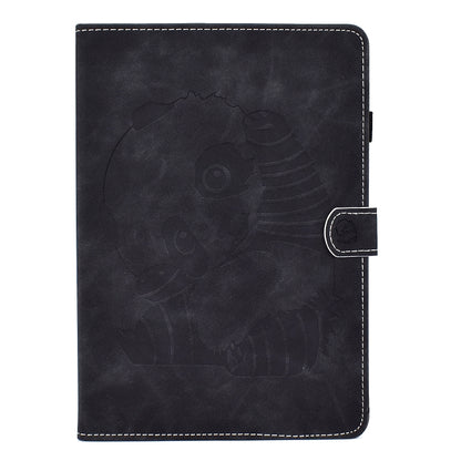 For iPad Air 2022 / 2020 10.9 Panda Embossing Pattern Horizontal Flip PU Leather Case with Holder & Card Slot & Anti-skid Strip(Black) - iPad Air (2022) / (2020) 10.9 Cases by buy2fix | Online Shopping UK | buy2fix