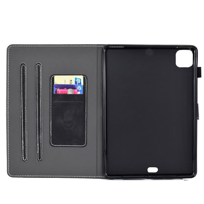 For iPad Air 2022 / 2020 10.9 Panda Embossing Pattern Horizontal Flip PU Leather Case with Holder & Card Slot & Anti-skid Strip(Black) - iPad Air (2022) / (2020) 10.9 Cases by buy2fix | Online Shopping UK | buy2fix