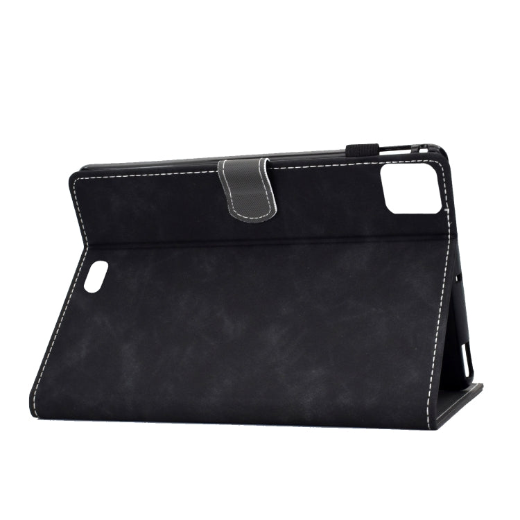 For iPad Air 2022 / 2020 10.9 Panda Embossing Pattern Horizontal Flip PU Leather Case with Holder & Card Slot & Anti-skid Strip(Black) - iPad Air (2022) / (2020) 10.9 Cases by buy2fix | Online Shopping UK | buy2fix
