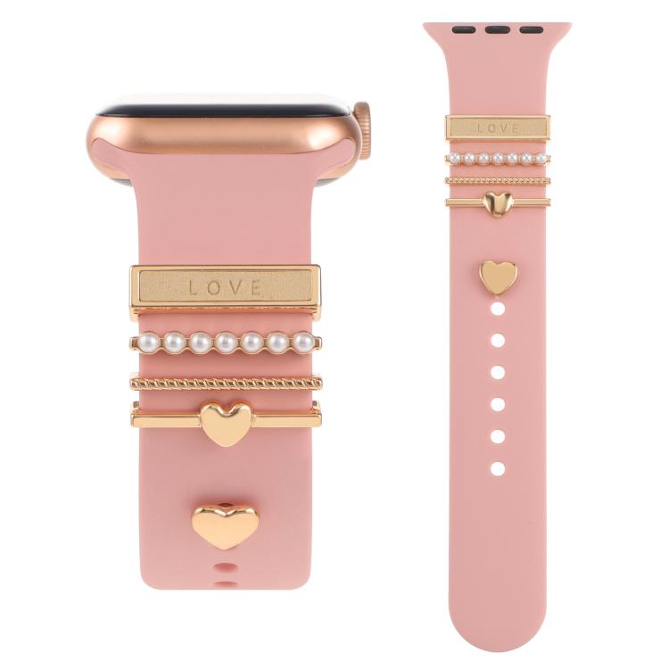 Smart Watch Band Decorative Ring Metal Accessories(Love Heart) - Watch Decorations by buy2fix | Online Shopping UK | buy2fix