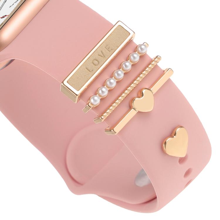 Smart Watch Band Decorative Ring Metal Accessories(Love Heart) - Watch Decorations by buy2fix | Online Shopping UK | buy2fix
