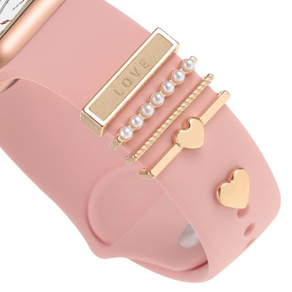 Smart Watch Band Decorative Ring Metal Accessories(Love Heart) - Watch Decorations by buy2fix | Online Shopping UK | buy2fix