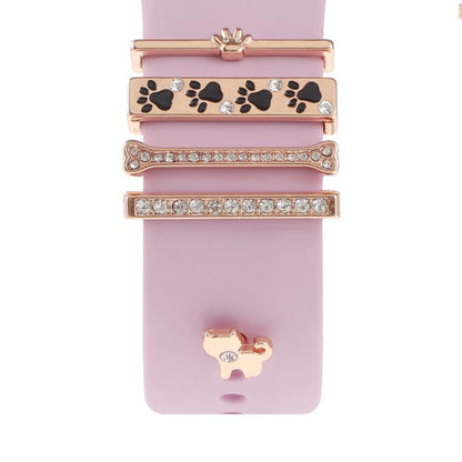 Smart Watch Band Decorative Ring Metal Accessories(Dog Paw) - Watch Decorations by buy2fix | Online Shopping UK | buy2fix