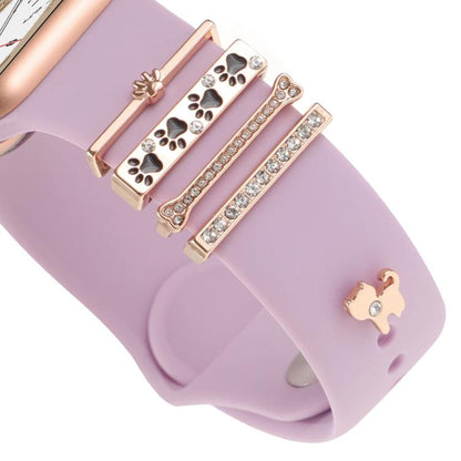 Smart Watch Band Decorative Ring Metal Accessories(Dog Paw) - Watch Decorations by buy2fix | Online Shopping UK | buy2fix