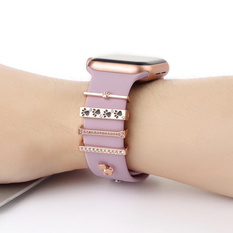 Smart Watch Band Decorative Ring Metal Accessories(Dog Paw) - Watch Decorations by buy2fix | Online Shopping UK | buy2fix