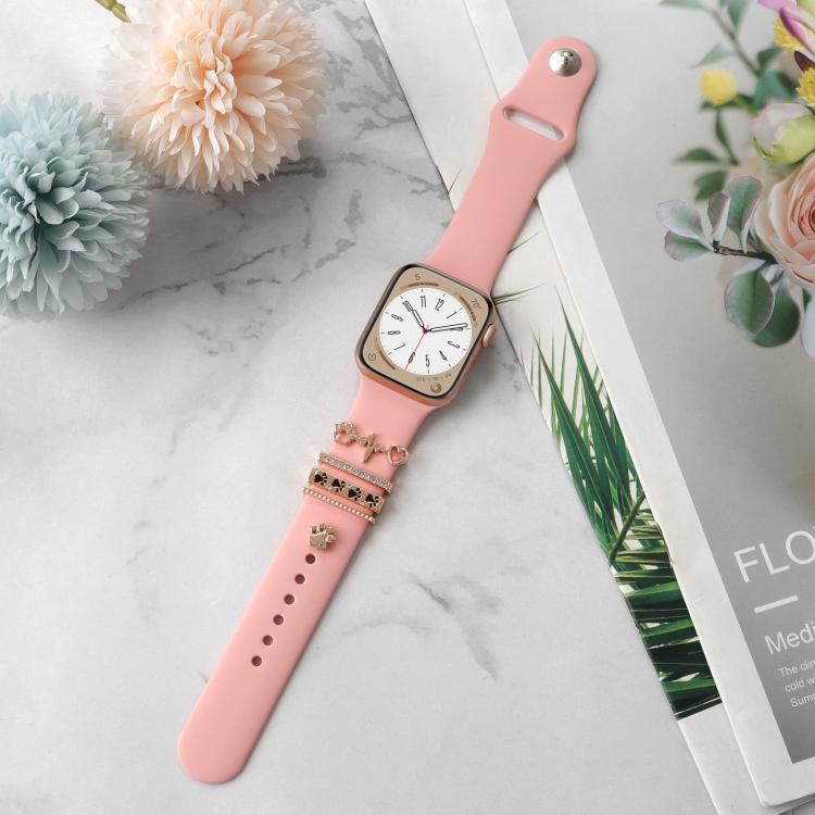 Smart Watch Band Decorative Ring Metal Accessories(Dog Paw Heart) - Watch Decorations by buy2fix | Online Shopping UK | buy2fix