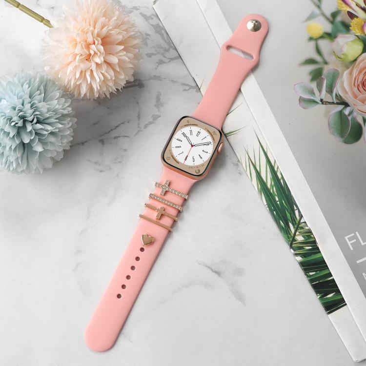 Smart Watch Band Decorative Ring Metal Accessories(Cross Heart) - Watch Decorations by buy2fix | Online Shopping UK | buy2fix