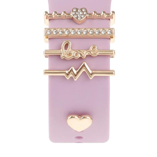 Smart Watch Band Decorative Ring Metal Accessories(Heartbeat) - Watch Decorations by buy2fix | Online Shopping UK | buy2fix