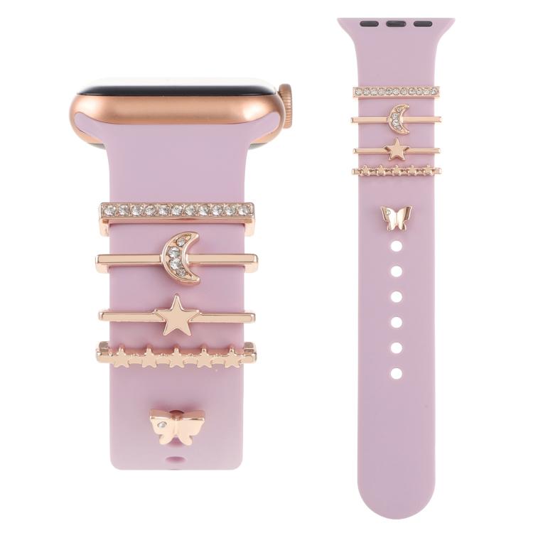 Smart Watch Band Decorative Ring Metal Accessories(Star Moon Butterfly) - Watch Decorations by buy2fix | Online Shopping UK | buy2fix