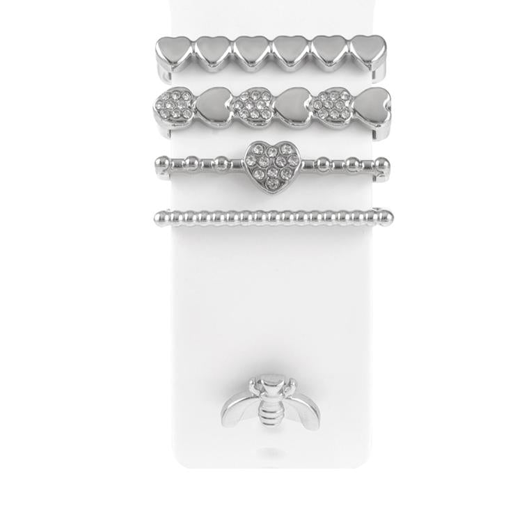 Smart Watch Band Decorative Ring Metal Accessories(Silver Cicada) - Watch Decorations by buy2fix | Online Shopping UK | buy2fix