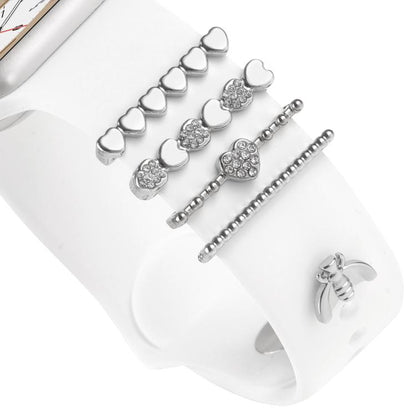 Smart Watch Band Decorative Ring Metal Accessories(Silver Cicada) - Watch Decorations by buy2fix | Online Shopping UK | buy2fix