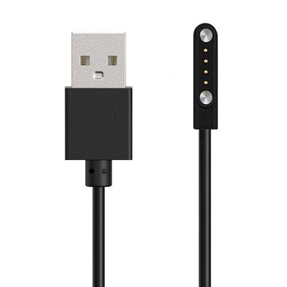 USB Interface 4 Pin Smart Watch Magnetic Charging Cable With Chip Protection, Length:60cm(Black) - Charger by buy2fix | Online Shopping UK | buy2fix