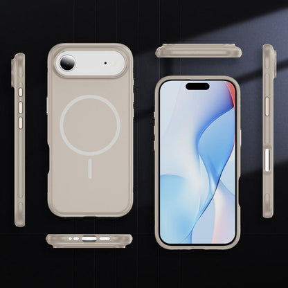 For iPhone Air Imitation Original Magsafe PC Hybrid TPU Phone Case(Beige Grey) - iPhone Air Cases by buy2fix | Online Shopping UK | buy2fix