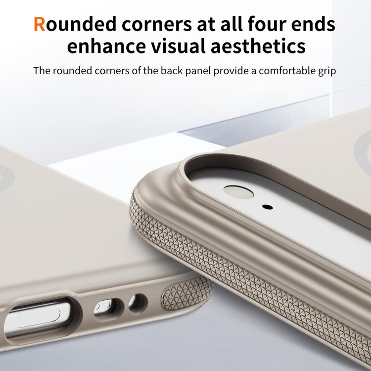 For iPhone Air Imitation Original Magsafe PC Hybrid TPU Phone Case(Beige Grey) - iPhone Air Cases by buy2fix | Online Shopping UK | buy2fix