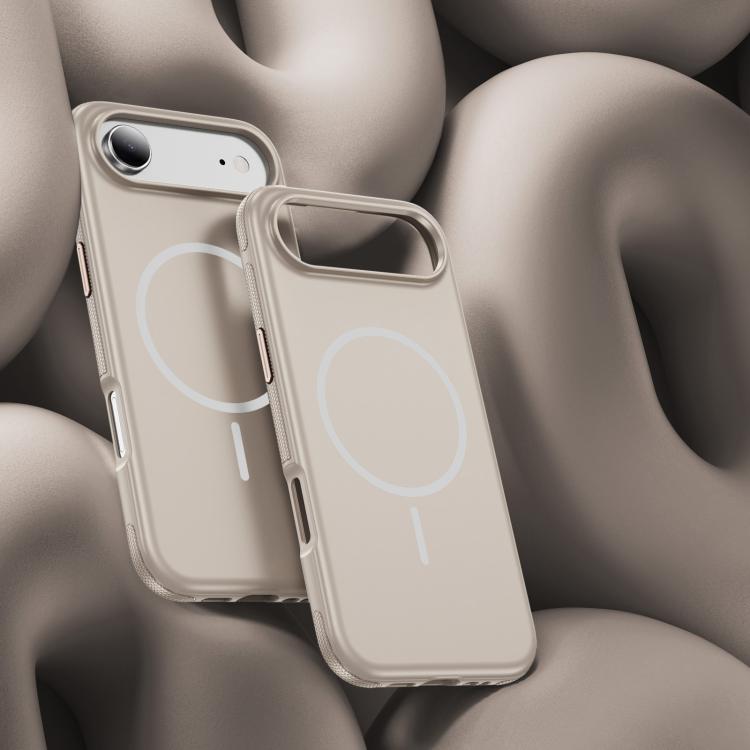 For iPhone Air Imitation Original Magsafe PC Hybrid TPU Phone Case(Beige Grey) - iPhone Air Cases by buy2fix | Online Shopping UK | buy2fix