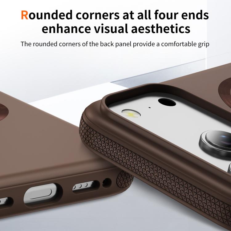 For iPhone 17 Pro Max Imitation Original CD Texture Magsafe PC Hybrid TPU Phone Case(Coffee) - iPhone 17 Pro Max Cases by buy2fix | Online Shopping UK | buy2fix