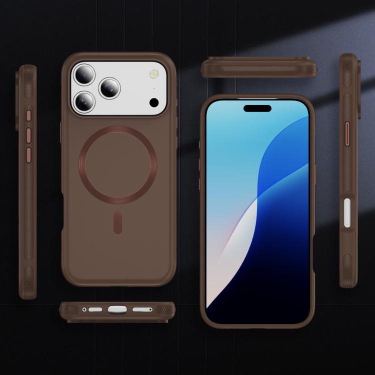 For iPhone 17 Pro Max Imitation Original CD Texture Magsafe PC Hybrid TPU Phone Case(Coffee) - iPhone 17 Pro Max Cases by buy2fix | Online Shopping UK | buy2fix