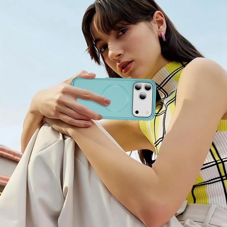 For iPhone 17 Pro Max Imitation Original CD Texture Magsafe PC Hybrid TPU Phone Case(Light Blue) - iPhone 17 Pro Max Cases by buy2fix | Online Shopping UK | buy2fix