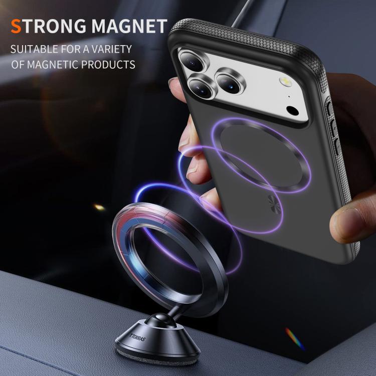 For iPhone 17 Pro Imitation Original CD Texture Magsafe PC Hybrid TPU Phone Case(Black) - iPhone 17 Pro Cases by buy2fix | Online Shopping UK | buy2fix