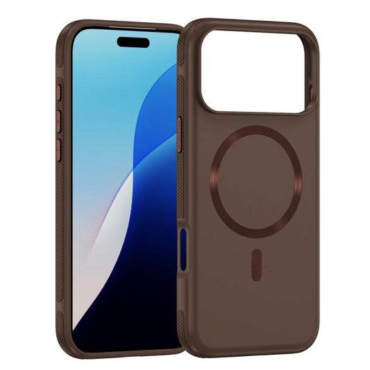 For iPhone 17 Pro Imitation Original CD Texture Magsafe PC Hybrid TPU Phone Case(Coffee) - iPhone 17 Pro Cases by buy2fix | Online Shopping UK | buy2fix