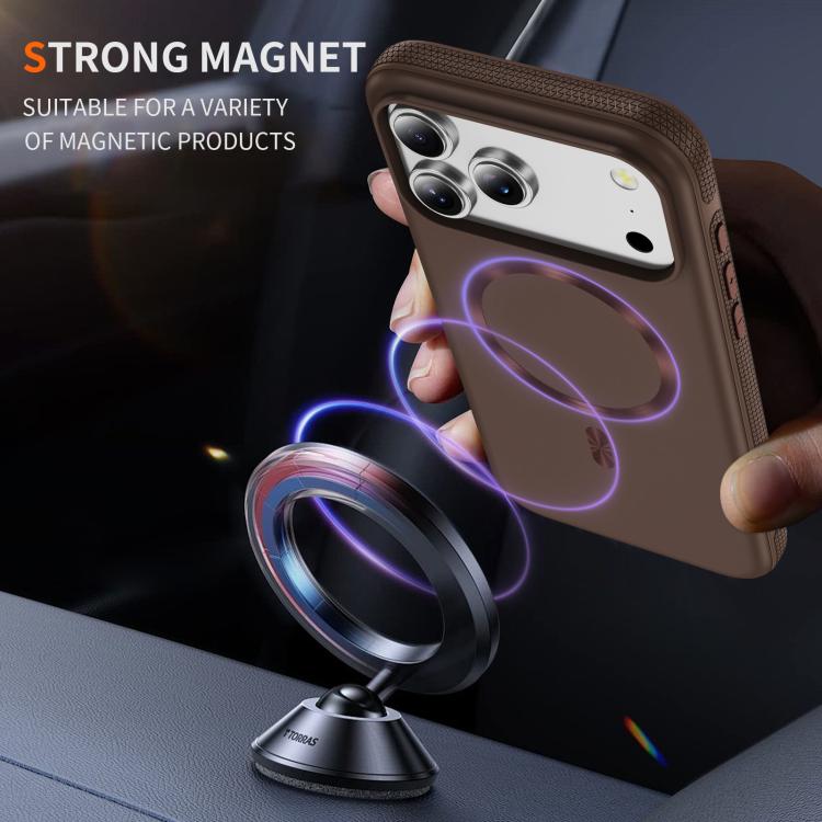 For iPhone 17 Pro Imitation Original CD Texture Magsafe PC Hybrid TPU Phone Case(Coffee) - iPhone 17 Pro Cases by buy2fix | Online Shopping UK | buy2fix