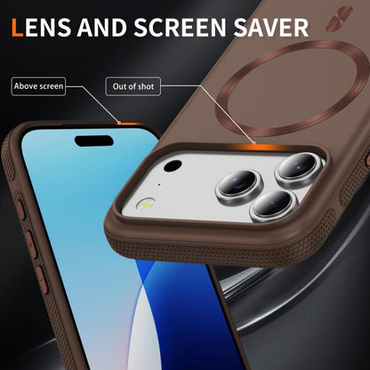 For iPhone 17 Pro Imitation Original CD Texture Magsafe PC Hybrid TPU Phone Case(Coffee) - iPhone 17 Pro Cases by buy2fix | Online Shopping UK | buy2fix